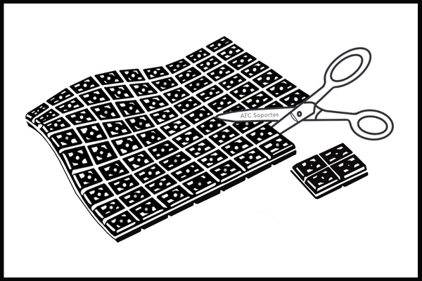 almohadilla modular antivibratoria